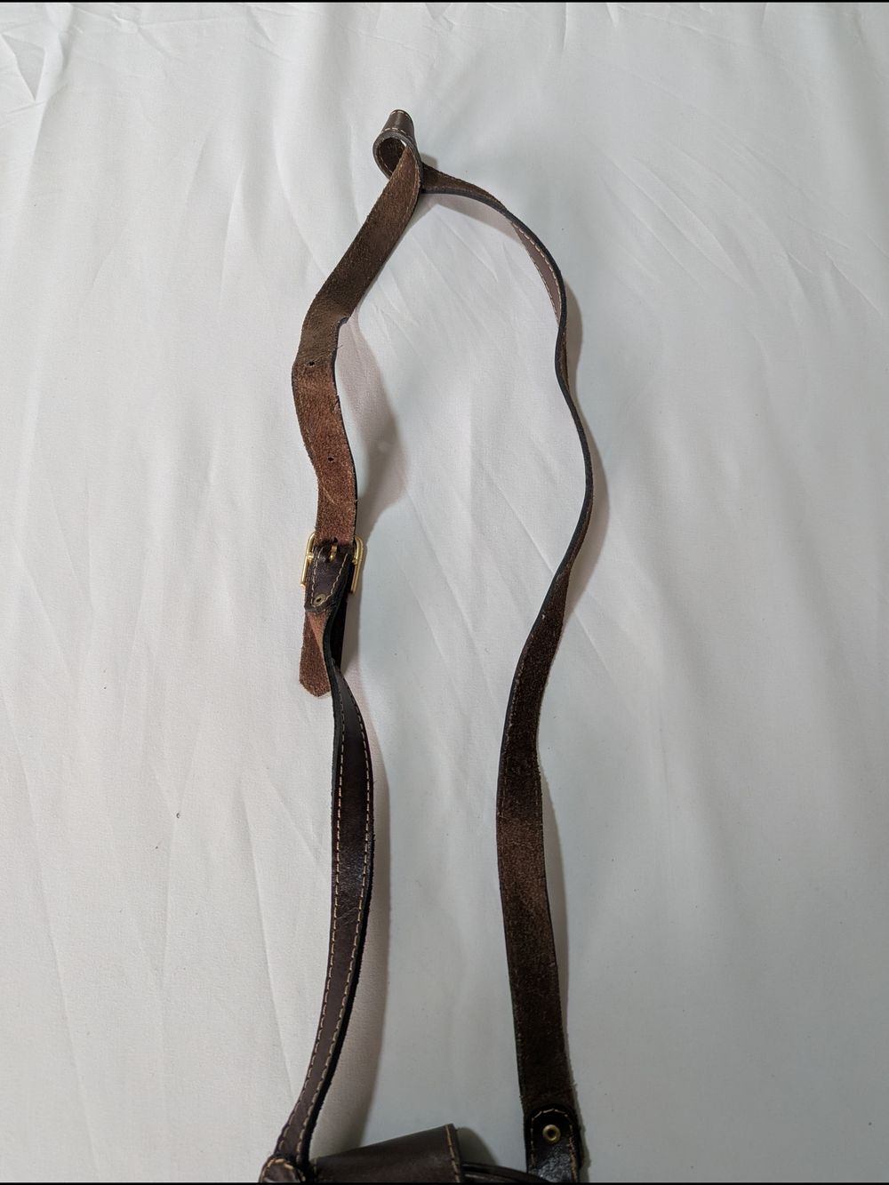 Brown Cowhide Leather Crossbody Bag - Picture 7 of 9